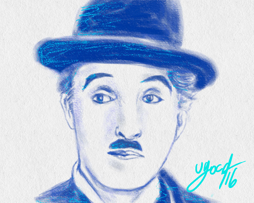 Retrato digital Charles Chaplin Retrato digital Charles Chaplin