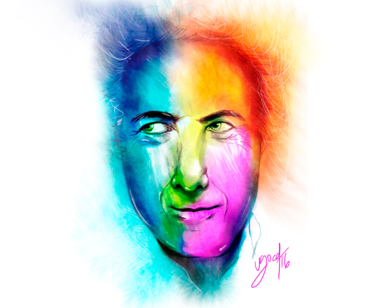 Retrato digital Dustin Hofman Retrato digital Dustin Hofman