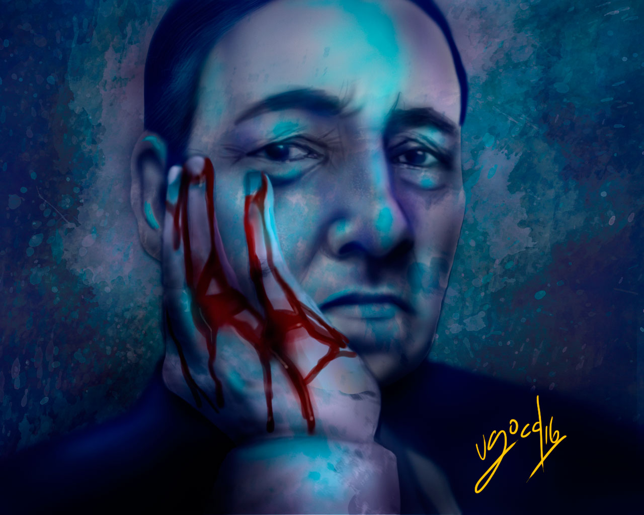 Retrato digital Kevin Spacey Retrato digital Kevin Spacey