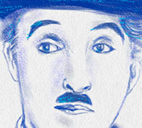 Retrato digital Charles Chaplin - 2016 - <p>Retrato de Charles Chaplin realizado en Corel Painter.</p>