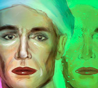 Retrato de Andy Warhol - 2016 - <p>El retrato digital de Warhol fue realizado en Corel Painter para un artículo del mismo artista en el fenecido sitio web argentino, Tensacalma.</p>